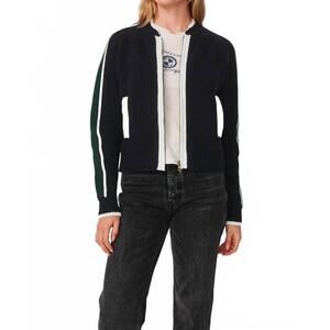 NEW SUNDRY varsity sweater jacket in blue